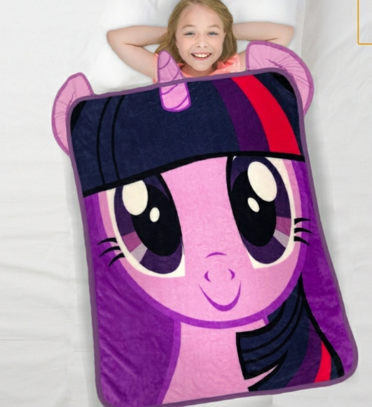 Last 1 NWT Adorable My Little Pony Twilight Sparkle Purple plush warm 3D blanke… - Picture 3 of 9